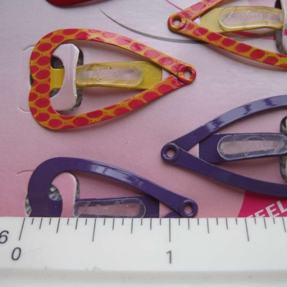 6 Goody Heart Stay Put Slide Proof Hold Secure Fit Metal Hair Contour Snap Clips - Picture 6 of 8